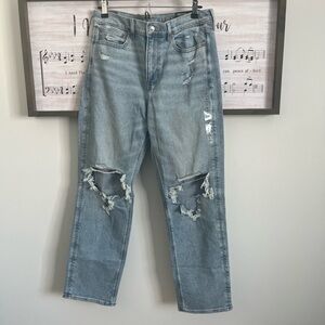 American Eagle Outfitters Light Blue Ankle Straight Jeans